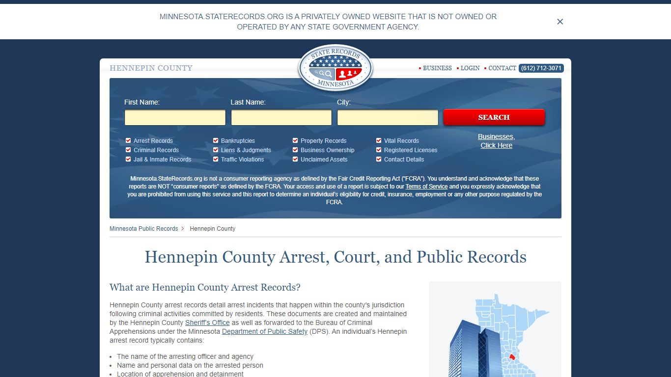 Hennepin County Arrest, Court, and Public Records